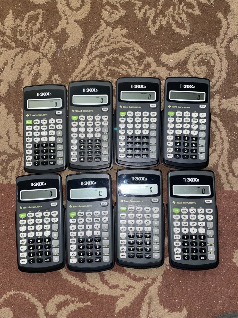 Lot of 8 - Texas Instrument TI-30Xa Calculators Tested Working